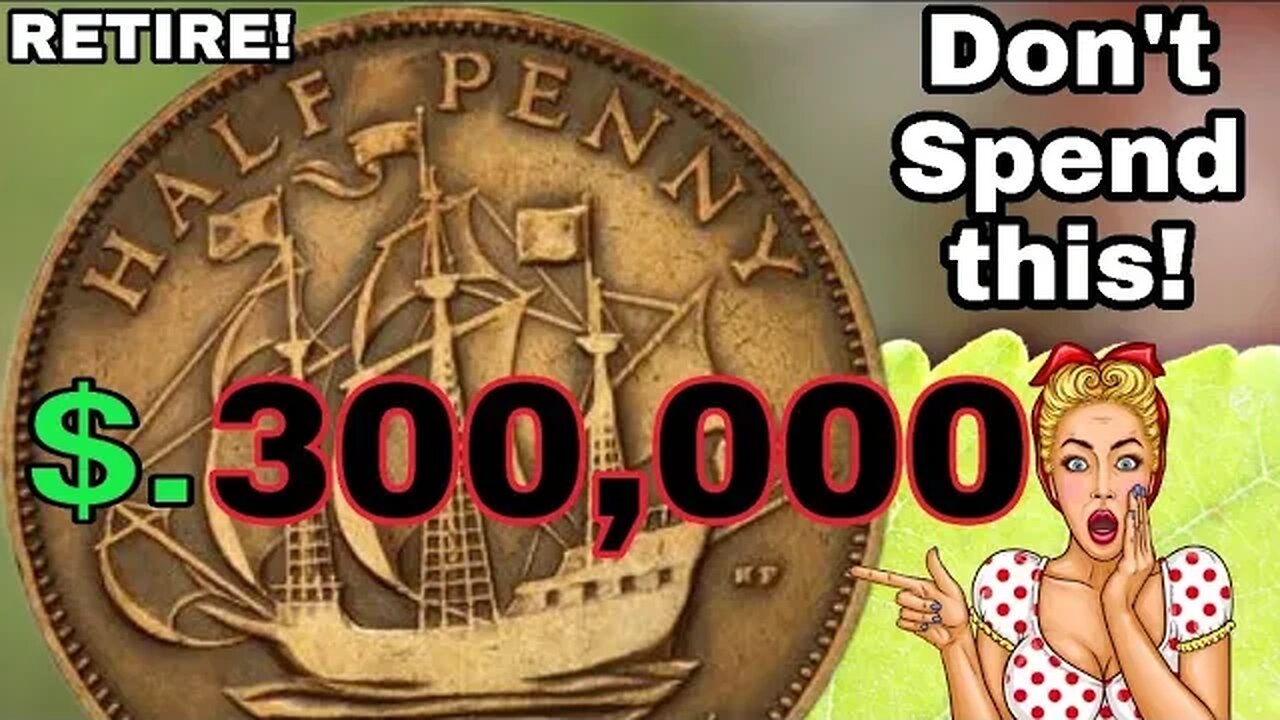 UK half penny 1957 coins Rare Half Penny Coins Worth up to $300,000 To Look for! Coins worth money!