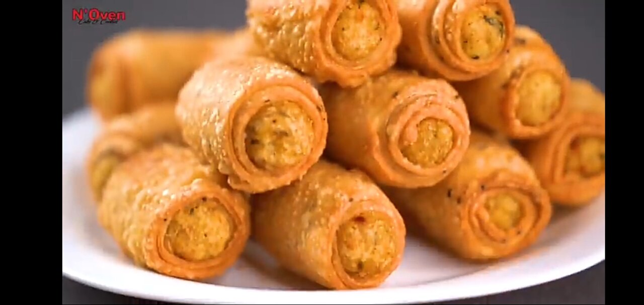 POTATO_ROLL_SAMOSA_|_ALOO_SAMOSA_|_EASY_POTATO_SNACKS_|_N’Oven