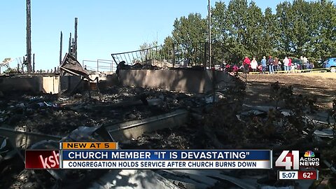 Congregation gathers, reminisces after 135-year-old church burns down