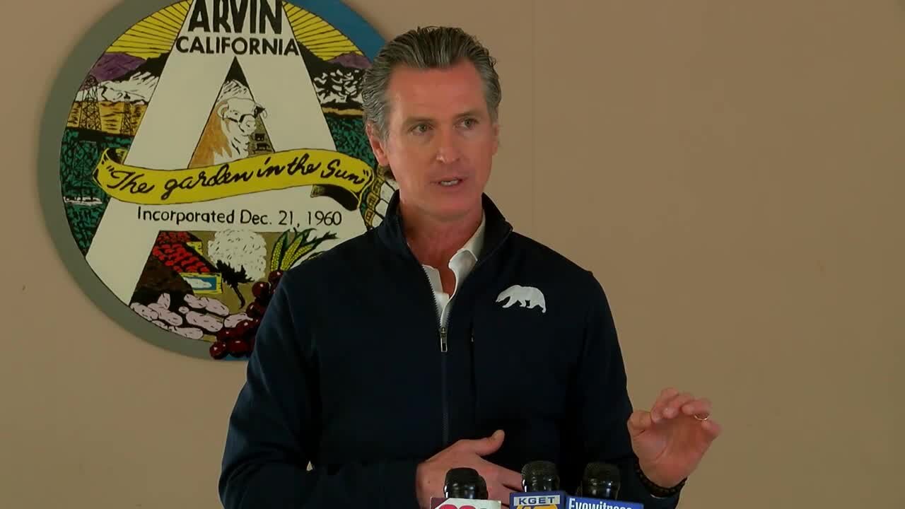 Gov. Newsom visits Kern County to discuss COVID-19 efforts in the Central Valley