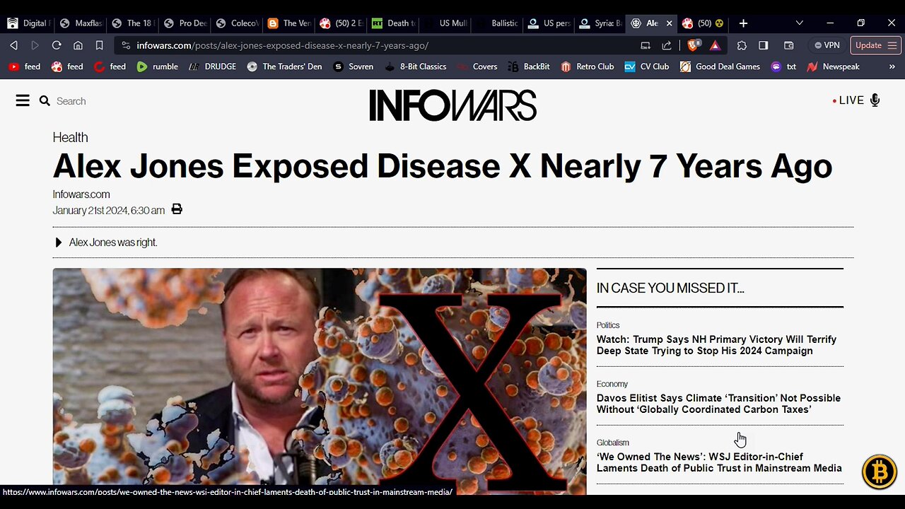 Predictive Programming InfoWars Named Disease X 7 Years Ago