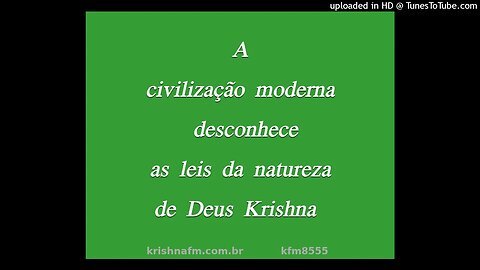 A civilização moderna desconhece as leis da natureza de Deus Krishna kfm8555