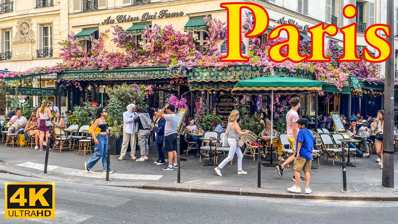 Summer 2023 Paris 4K HDR Walking Tour | A Parisian Stroll in 4K.