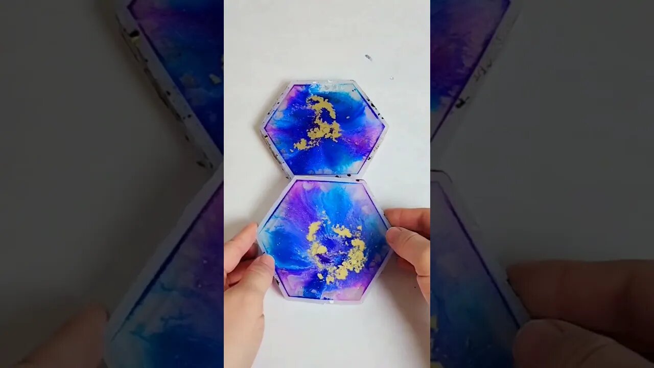 Alcohol Ink and Resin Coasters