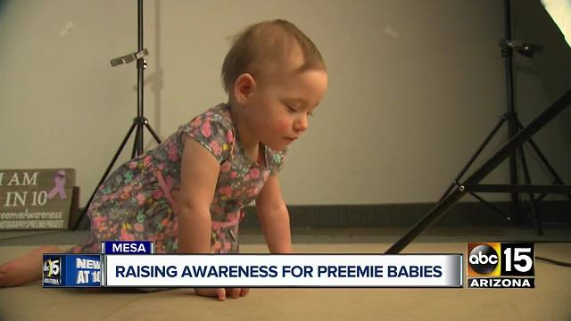 Photographer bringing awareness to premature child births