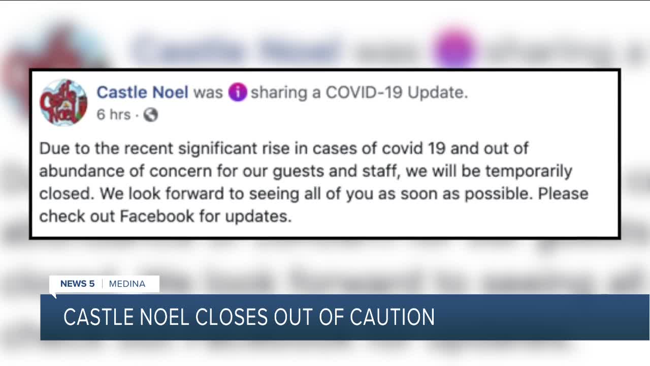 Castle Noel temporarily closing 'out of abundance of concern' following rise of COVID-19 cases