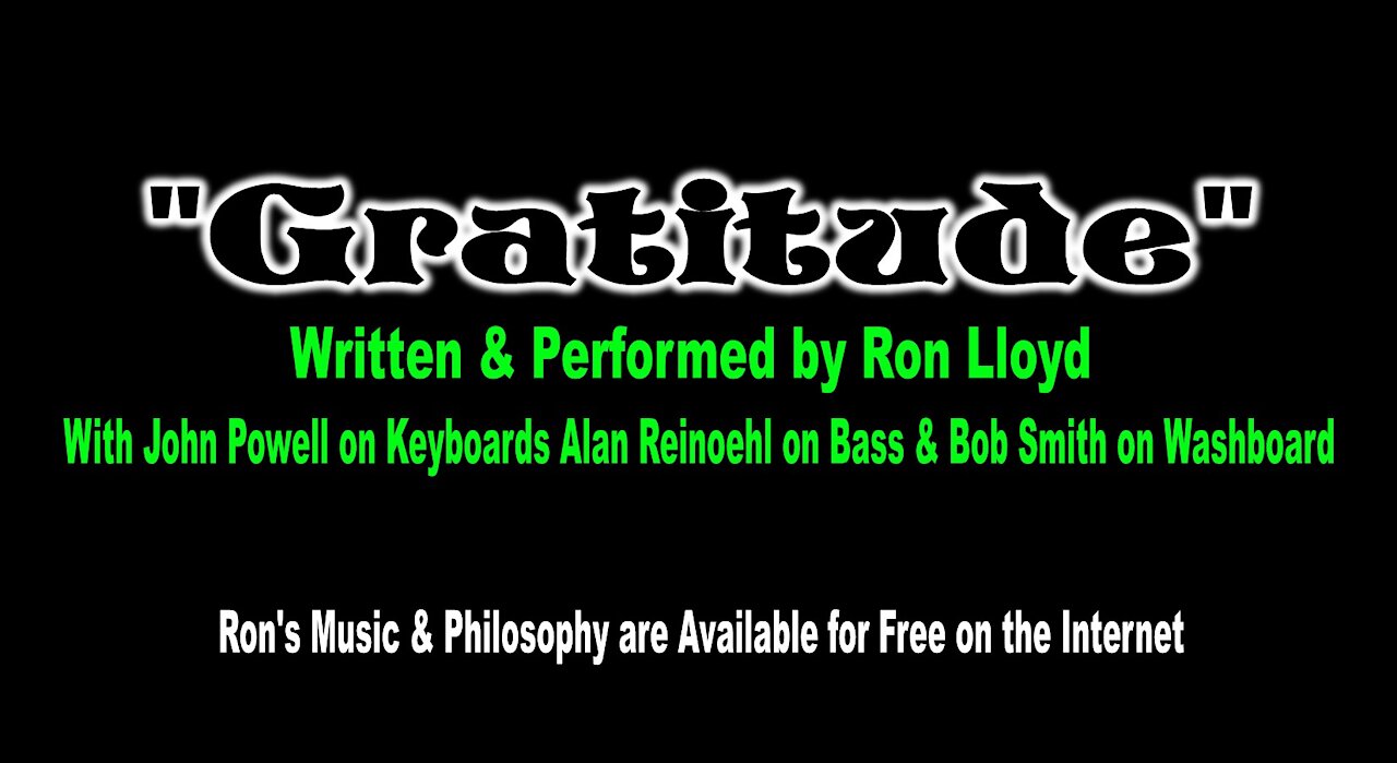 Ron Lloyd – “Gratitude”