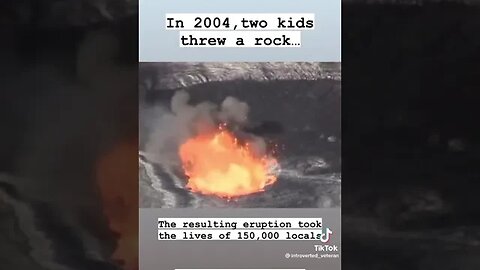 2 #Kids Throw A #Rock Into #Volcano 😲 #shorts #shortsviral