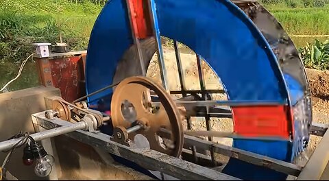 Construction Of Hydroelectric Wheels From Drums