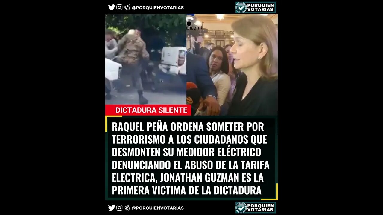 🛑RAQUEL PEÑA ORDENA SOMETER POR TERRORISMO A LOS CIUDADANOS QUE DESMONTEN SU MEDIDOR ELÉCTRICO