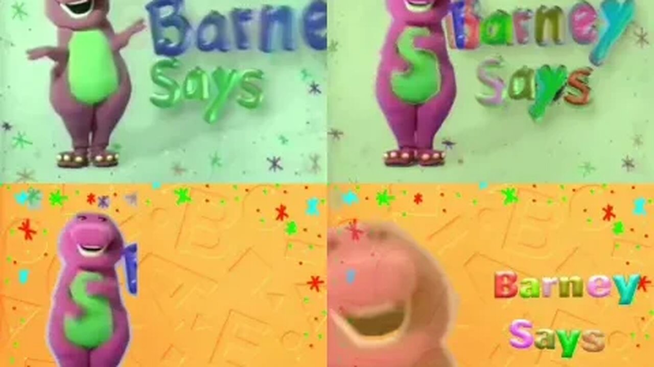 All the Beta 1 Barney Says Season 4 Beta Segments played at the same time
