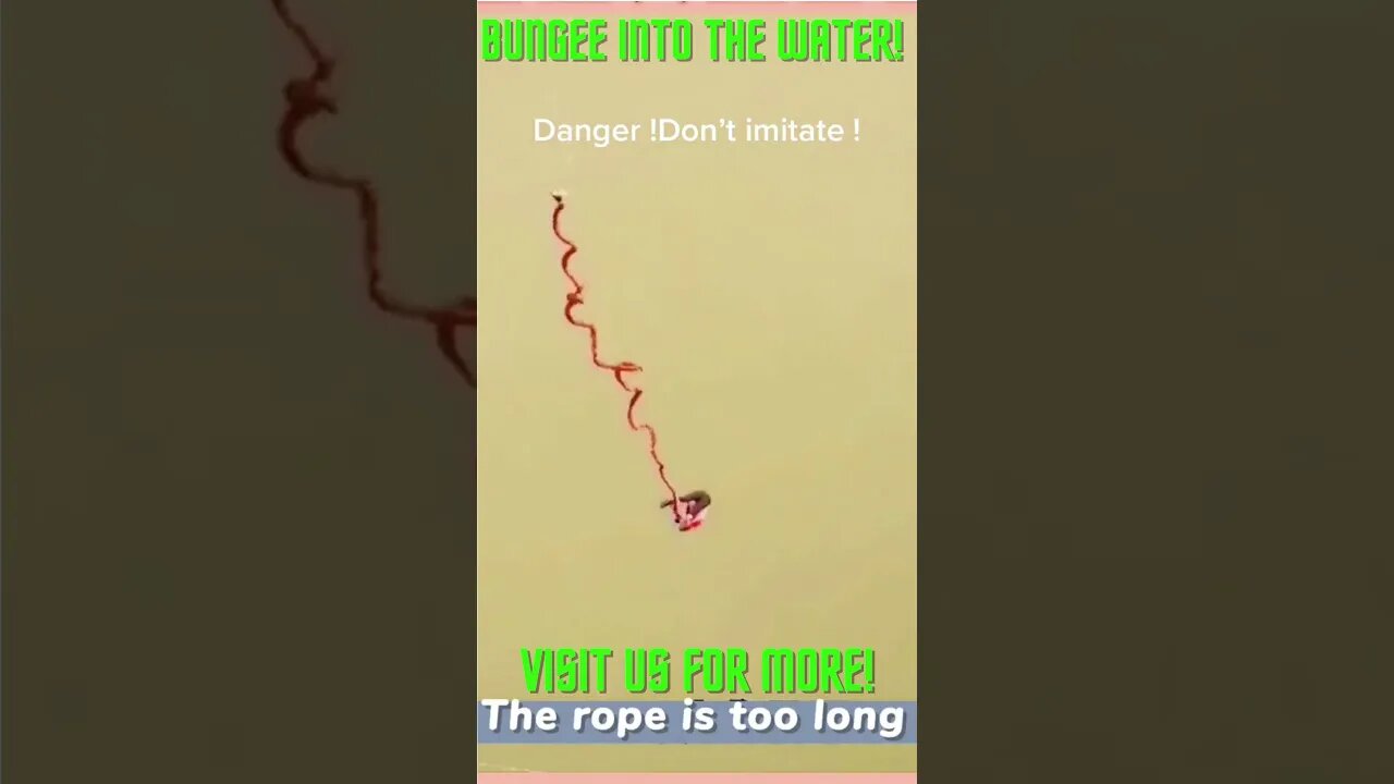 Bungee Jump Into The Water! #Shorts #YoutubeShorts #ExtremeSports #Bungee #BungeeJump #Extreme