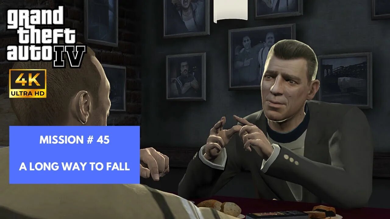 Grand Theft Auto IV | Mission - A Long Way to Fall | 4K PC Gameplay
