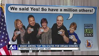 Idaho among top ten states for organ donors