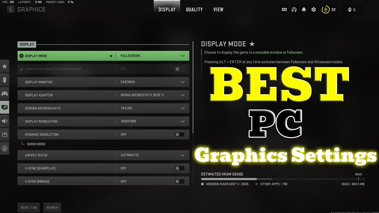 🚨BEST🚨 MW2 BETA GRAPHICS SETTINGS (PC)