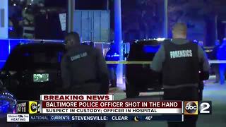 Baltimore Police Officer shot in hand