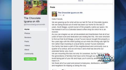 The Chocolate Iguana on 4th Avenue to close