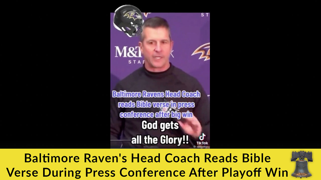 Baltimore Raven's Head Coach Reads Bible Verse During Press Conference After Playoff Win