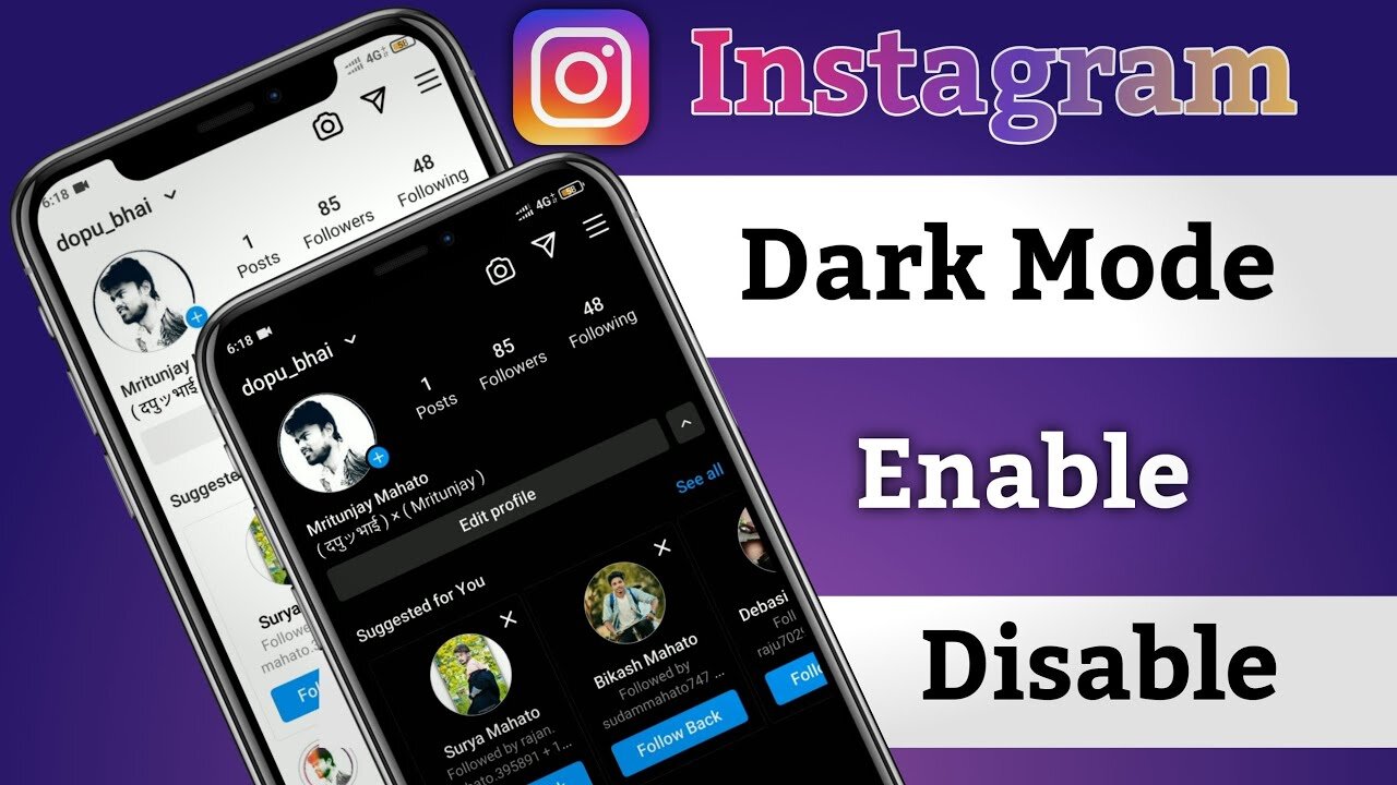 Dark Mode in Instagram | How to Dark Mode on Instagram | Enable Dark Mode on Instagram | Insta Dark