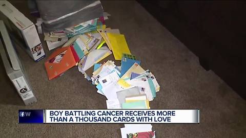 Metro Detroit child battling cancer receives more than 1,000 cards from around the world