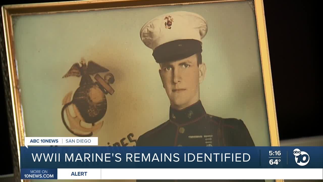 WWII Marine's remains identified