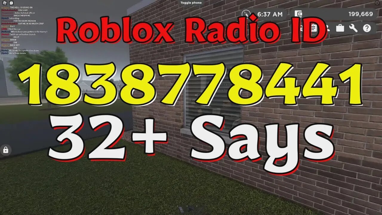 Says Roblox Radio Codes/IDs