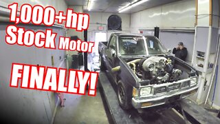 1000hp Turbo V8 Nissan Hardbody on the Dyno