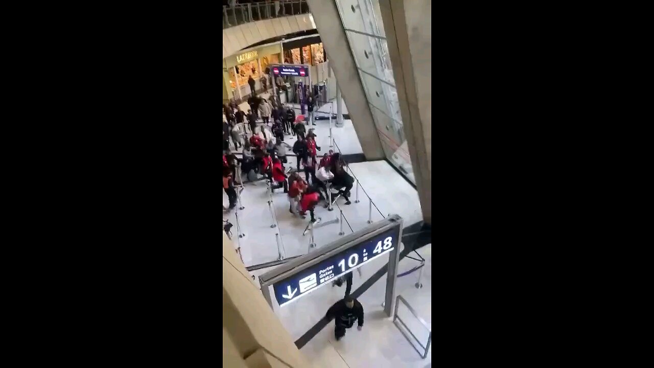 🇫🇷Riot breaks out at Paris airport as illegals try to stop a deportation