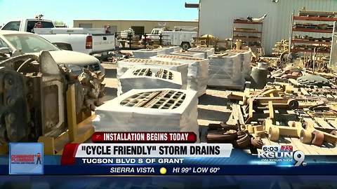 Different style of storm drain to be installed on Tucson Blvd