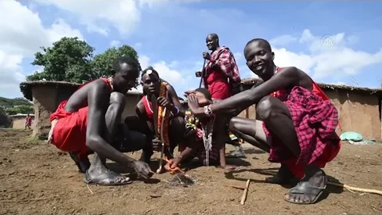 Daily routine of the Masais, one of the ancient tribes of East Africa