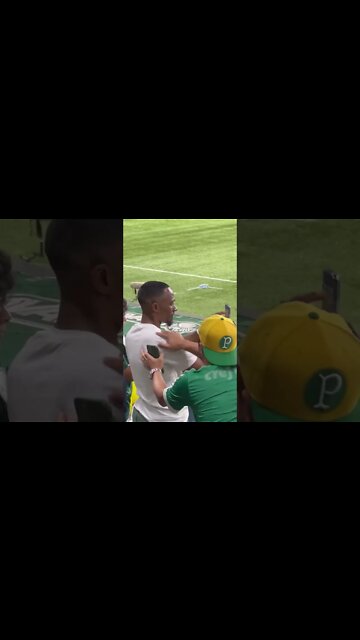 Pai do Endrick se emocionando com a estreia do filho no profissional do Palmeiras