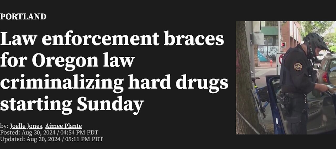 Law enforcement braces for Oregon law criminalizing hard drugs starting Sunday