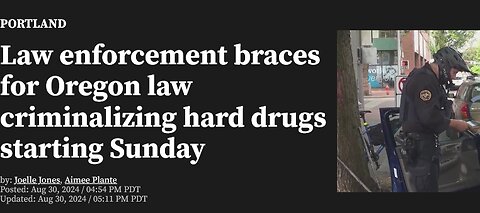 Law enforcement braces for Oregon law criminalizing hard drugs starting Sunday