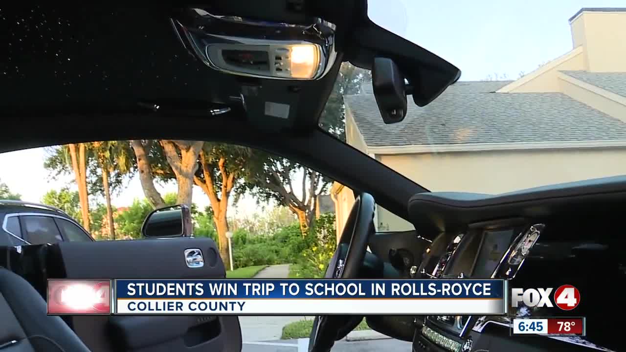 Local radio show gives two Collier County students a trip to school in Rolls-Royce Wraith