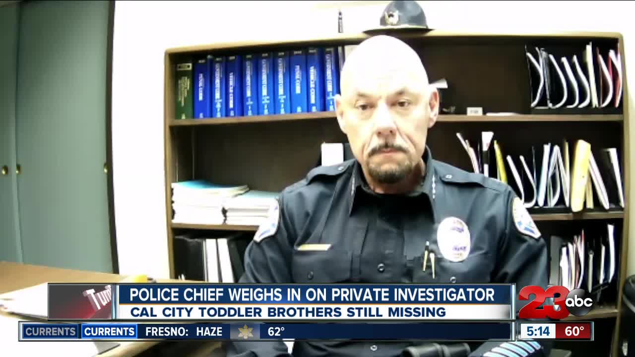 Cal City Police Chief talks about private investigator involved in missing boys case