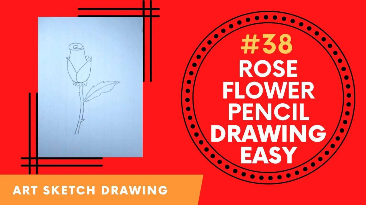 How to Draw Rose Flower with Pencil Easy ll How to Draw Rose Flower in Easy Way ll Rose Flower