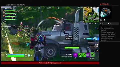 Watch as Trek2m and friends get multiple win's in Fortnite day 635