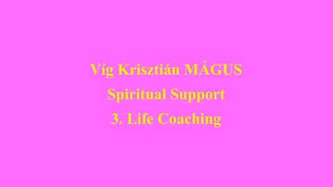 Vig Krisztian MAGUS 5. Spiritual Support 3. LIfe Coaching