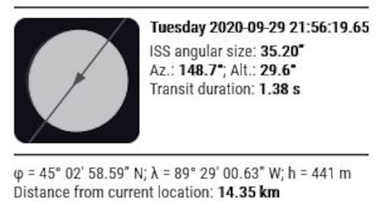 ISS lunar transit 9-29-20