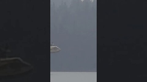 wild fire water bombers filling up on Chimney Lake BC #campinglife #lakecamping #bcwildfire
