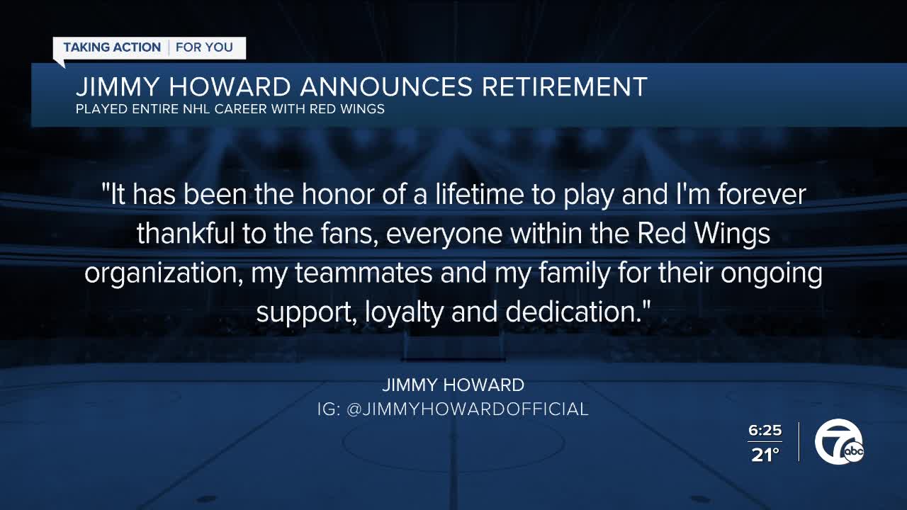 Jimmy Howard announces retirement from NHL