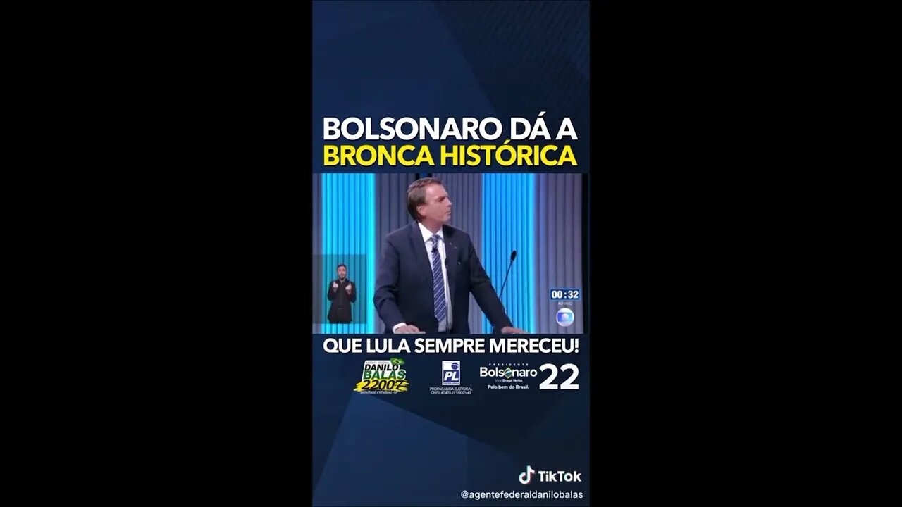 Bolsonaro fala verdades na cara de Lula