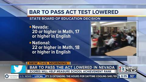 Bar to pass ACT lowered in Nevada