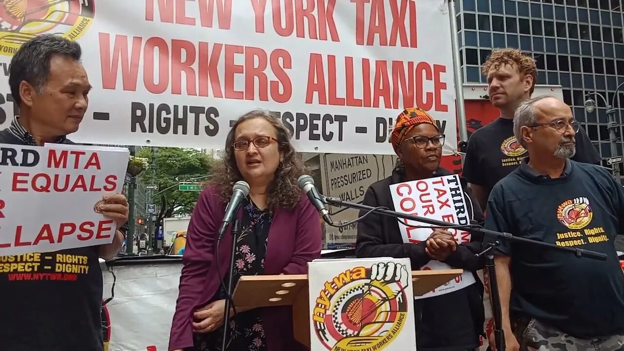 The Exemption from Congestion Pricing Rally Outside @GovKathyHochul Office 6/21/23 hosted by @NYTWA.