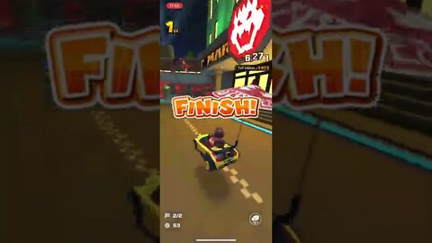 Mario Kart Tour - Dry Bowser Umbrella Gameplay (Singapore Tour Week 2 Tier Shop Reward Glider)