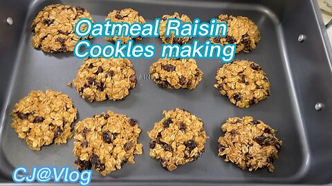 Oatmeal raisin Cookies making