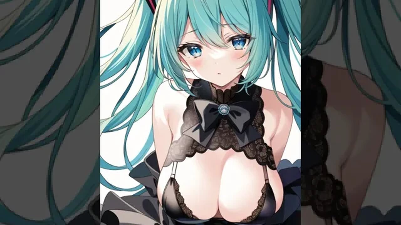 Hatsune Miku, VOCALOID, Boobs-Tilts, Big-Boobs. (初音ミク, ボーカロイド, 乳揺れ, 巨乳)[初音未來, 乳搖, 奶子]