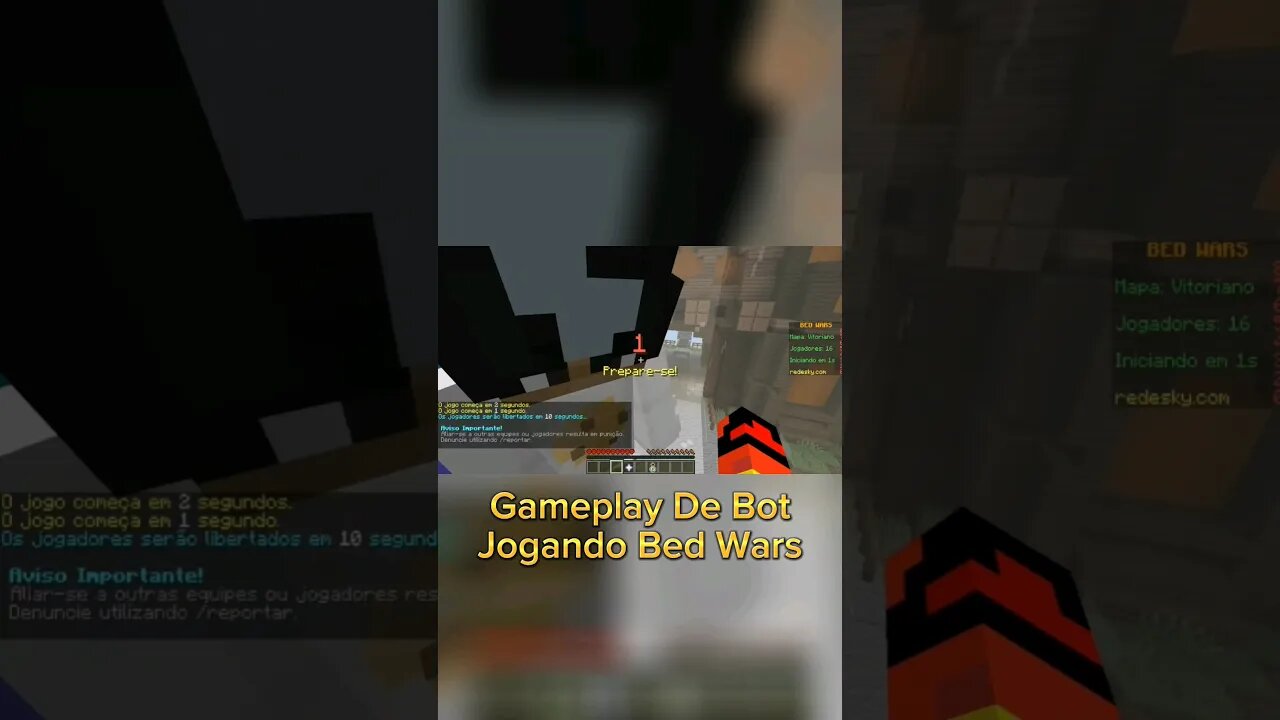 Gameplay De Bot Jogando Bed Wars #shorts #short