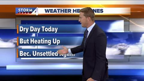 Temps to approach 90 degrees Thursday