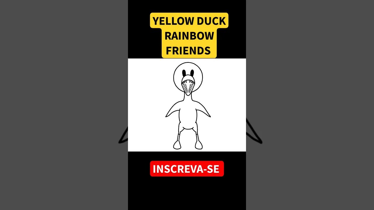 COMO DESENHAR YELLOW DUCK DE RAINBOW FRIENDS #rainbowfriends #shorts #yellowduck #yellow